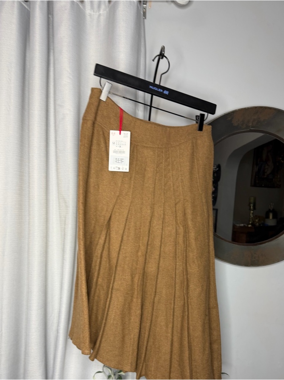 NWT Zara Woman SRPLS Asymmetric Pleated Wool Blend Skirt Size M Medium - Picture 2 of 5